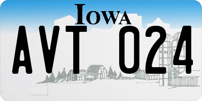 IA license plate AVT024
