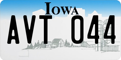 IA license plate AVT044