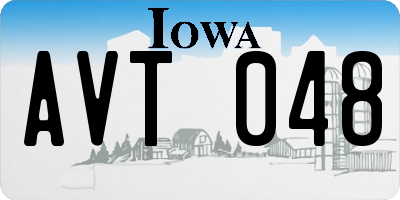 IA license plate AVT048