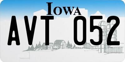 IA license plate AVT052