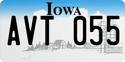IA license plate AVT055