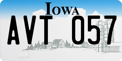 IA license plate AVT057