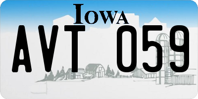 IA license plate AVT059