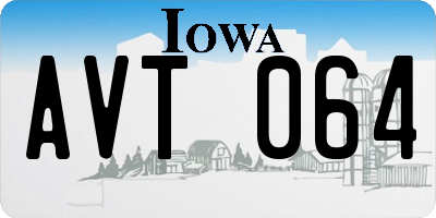 IA license plate AVT064
