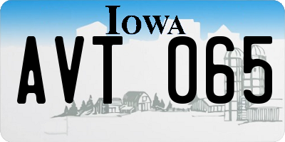 IA license plate AVT065