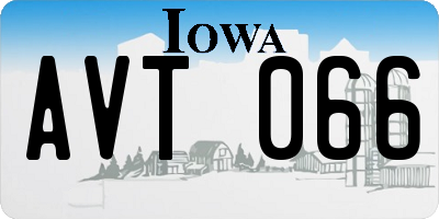 IA license plate AVT066
