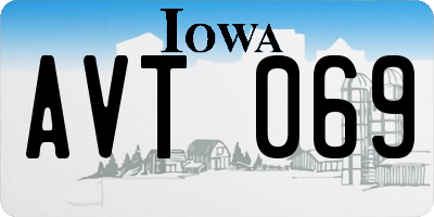 IA license plate AVT069