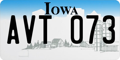 IA license plate AVT073