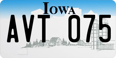 IA license plate AVT075