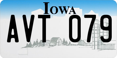 IA license plate AVT079