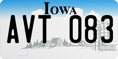 IA license plate AVT083