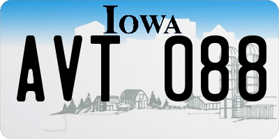 IA license plate AVT088