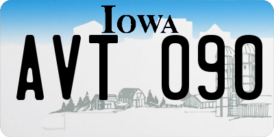 IA license plate AVT090