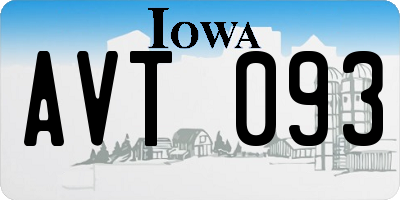IA license plate AVT093