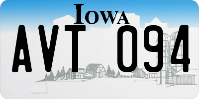 IA license plate AVT094