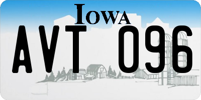 IA license plate AVT096