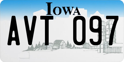IA license plate AVT097