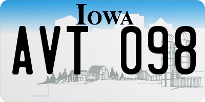 IA license plate AVT098