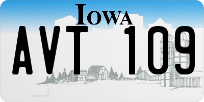 IA license plate AVT109