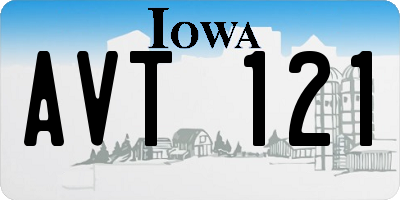 IA license plate AVT121