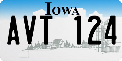 IA license plate AVT124