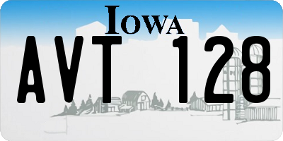 IA license plate AVT128