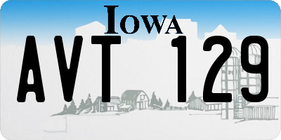 IA license plate AVT129