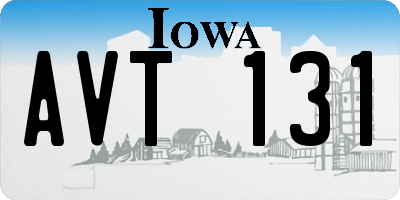 IA license plate AVT131