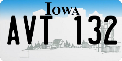 IA license plate AVT132