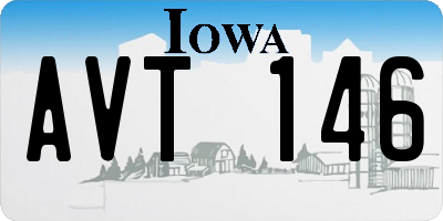 IA license plate AVT146