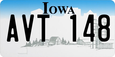 IA license plate AVT148