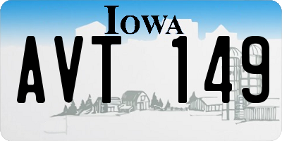 IA license plate AVT149