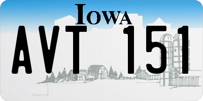 IA license plate AVT151