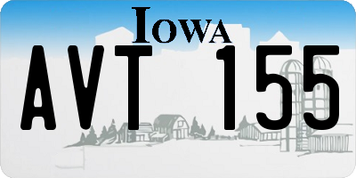 IA license plate AVT155