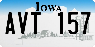 IA license plate AVT157