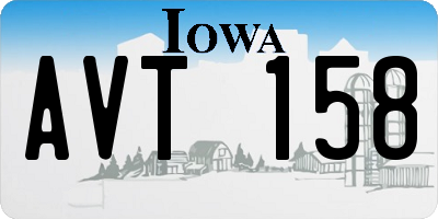 IA license plate AVT158