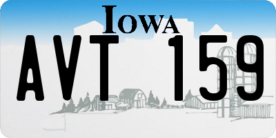 IA license plate AVT159