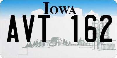 IA license plate AVT162