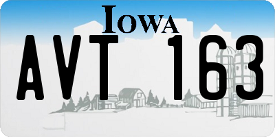 IA license plate AVT163