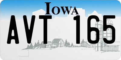 IA license plate AVT165