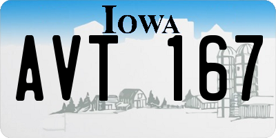 IA license plate AVT167