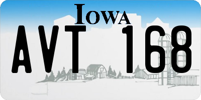 IA license plate AVT168