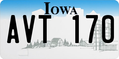 IA license plate AVT170