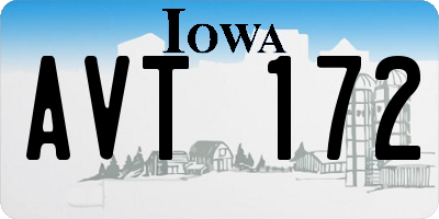 IA license plate AVT172