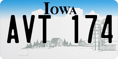 IA license plate AVT174