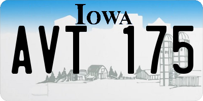 IA license plate AVT175