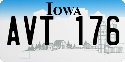 IA license plate AVT176