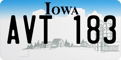 IA license plate AVT183