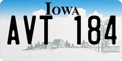 IA license plate AVT184