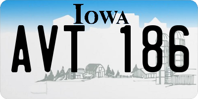 IA license plate AVT186
